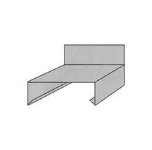 Grafik einer Mauerabdeckung (Endstück) mit Aufkantung an aufgehender Wand