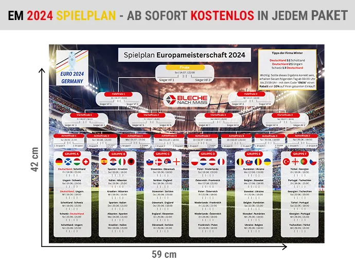 Eine Grafik eines EM 2024 Spielplans