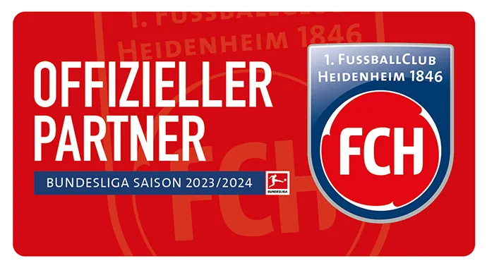 Offizieller Partner des 1. FC Heidenheim Saison 23/24 Banner